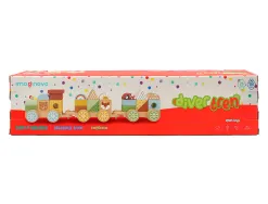 Jeu enfant imaginovo train formes empilables avec roues bois +18 mois 38x9,5x7,5 cm