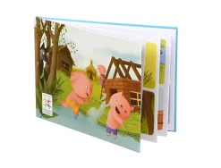 Jeu interdacta les 3 petits cochons 1 plateau + 3 maisons + 3 cochons + 1 loup + 1 livret + 1 livre avec le