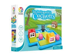 Jeu interdacta les 3 petits cochons 1 plateau + 3 maisons + 3 cochons + 1 loup + 1 livret + 1 livre avec le