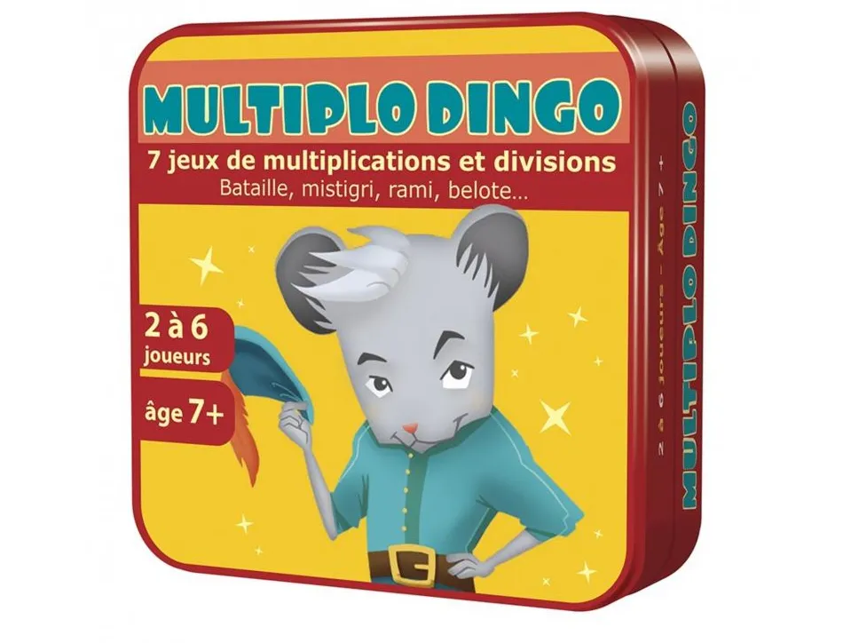 Jeu interdacta multiplodingo 59 cartes + 1 livret avec 7 regles + 1 table des multiplicacions