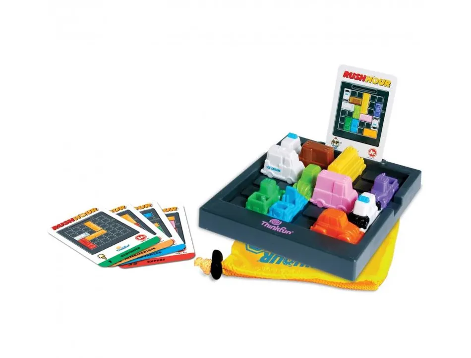 Jeu interdacta rush hour junior 1 plan de jeu + 16 vehicules + 40 cartes problemes