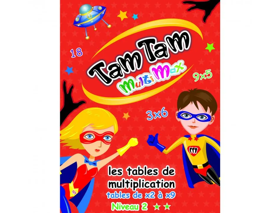 Jeu interdacta tam tam multimax niveau 2 42 cartes + 10 cartes aide-memoire reversible + 6 cartes regle