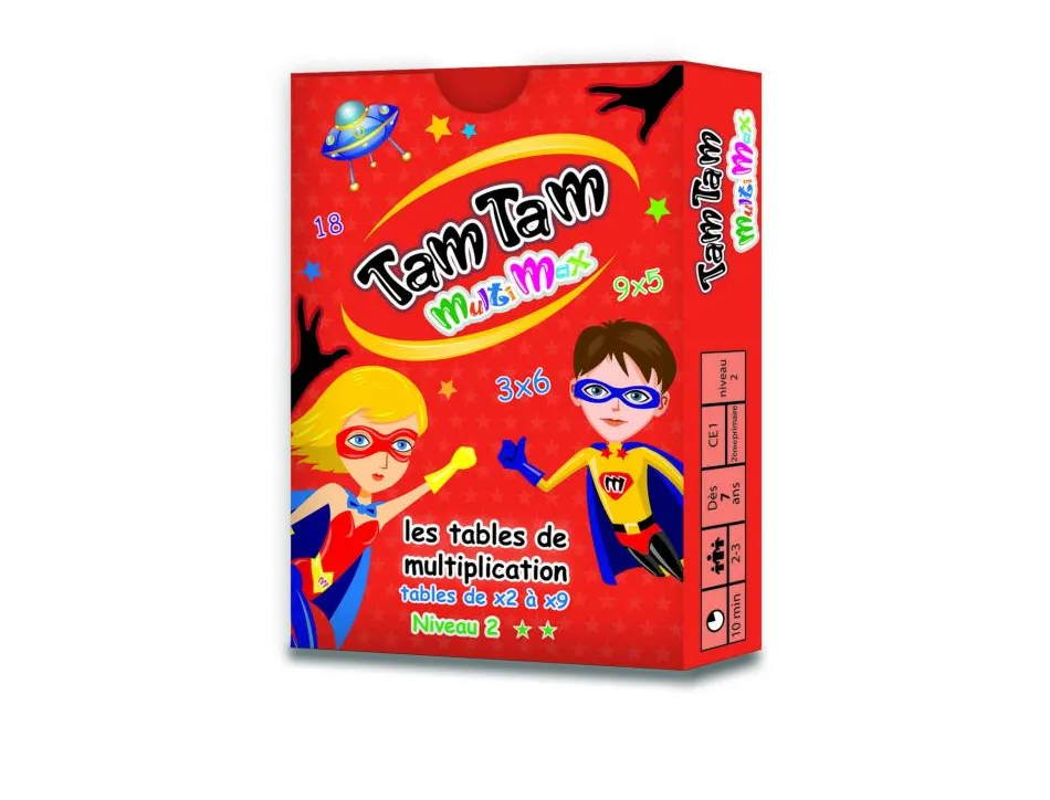 Jeu interdacta tam tam multimax niveau 2 42 cartes + 10 cartes aide-memoire reversible + 6 cartes regle