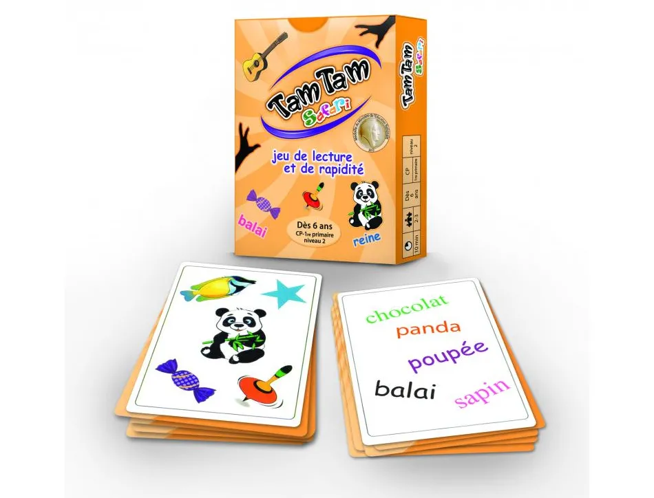 Jeu interdacta tam tam safari cp niveau 2 42 cartes + 1 carte lexique + 1 regle du jeu