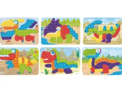Jeu miniland planches dino 31x21cm pack de 6 unités