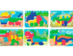 Jeu miniland planches dino 31x21cm pack de 6 unités
