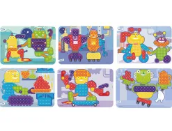 Jeu miniland planches robots 31x21cm pack de 6 unités