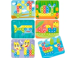 Jeu miniland superpegs pack de 6 planches