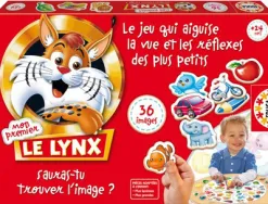 Jeu mon premier lynx contient plateau circulaire 36 cartes images animaux 1 boîte à assembler 2/4 joueurs