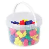 Jeu ourson à trier seau rangement contient 96 oursons 3 tailles 3 poids 4 coloris