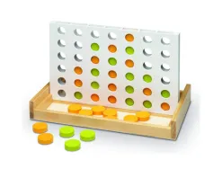 Jeu quatre en ligne bois 42 pions