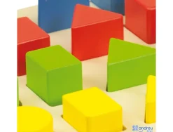 Jeux d association andreu toys encastrement formes et couleurs en bois 16 pieces 1 suppport