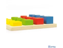 Jeux d association andreu toys encastrement formes et couleurs en bois 16 pieces 1 suppport