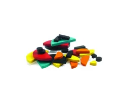 Jeux d association des formes et des couleurs djeco ze geoanimo 30 pieces et cartes modeles