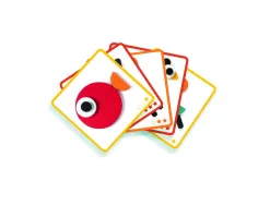 Jeux d association des formes et des couleurs djeco ze geoanimo 30 pieces et cartes modeles