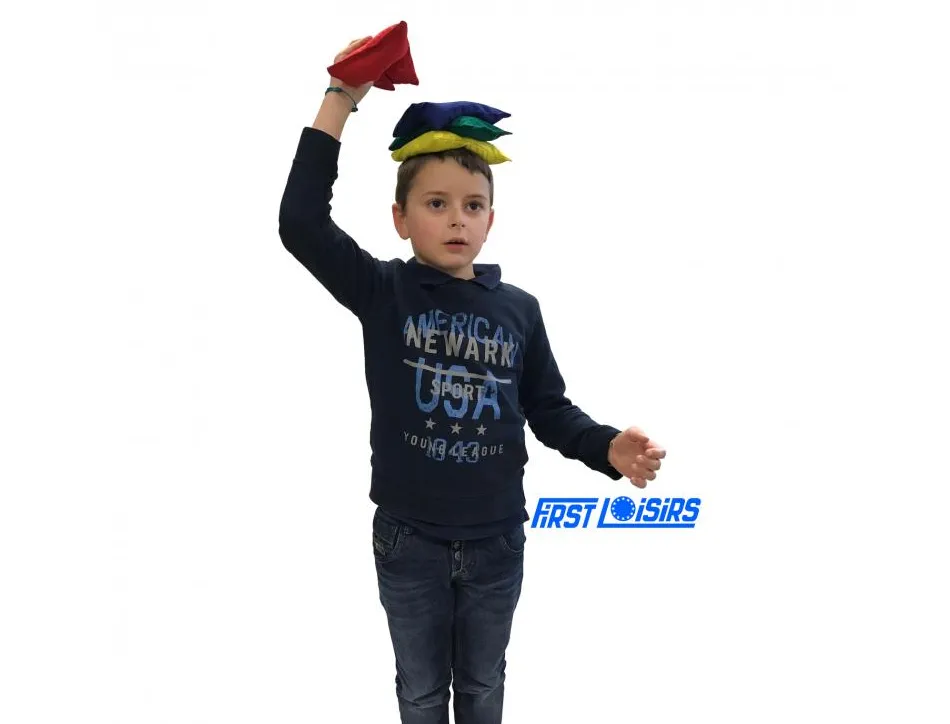 Jeux de coordination et d equilibre first loisirs sacs lestes equilibre sacs remplis de billes lot de 4 coloris