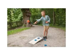 Jeux de kermesse bs toys planche a trou 21 points 2 planches bois et 8 sacs