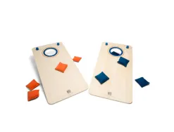Jeux de kermesse bs toys planche a trou 21 points 2 planches bois et 8 sacs