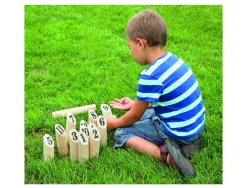 Jeux de kermesse jeu d quilles nordiques de 1 a 12 jeu interieur ou exterieur 12 quilles 1 baton bois