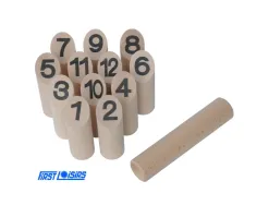Jeux de kermesse jeu d quilles nordiques de 1 a 12 jeu interieur ou exterieur 12 quilles 1 baton bois