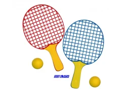 Jeux de raquette first loisirs set initiation jeux de raquettes legeres 26 cm lot de 12 et 12 balles en