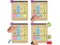 Jeux mathematiques akros apprends a additionner et a soustraire avec les retenues 8 planches 29 fiches 8