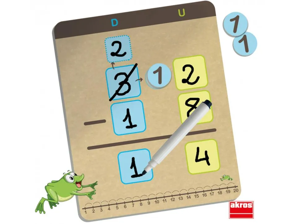 Jeux mathematiques akros apprends a additionner et a soustraire avec les retenues 8 planches 29 fiches 8