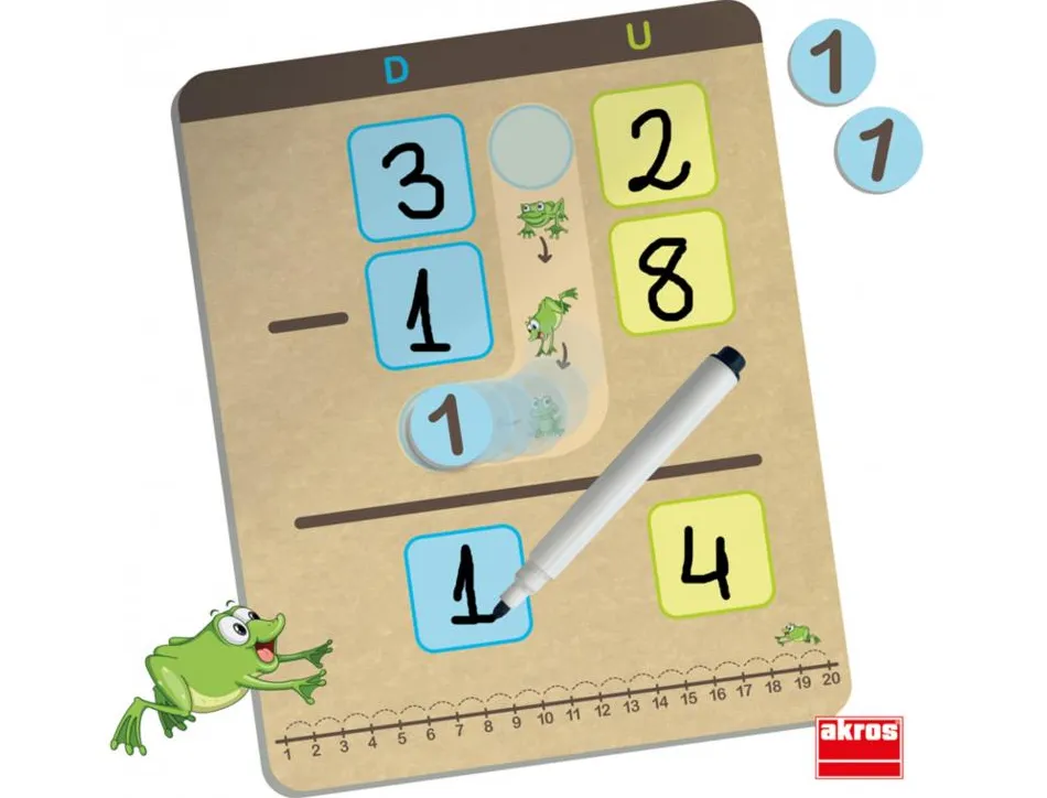 Jeux mathematiques akros apprends a additionner et a soustraire avec les retenues 8 planches 29 fiches 8