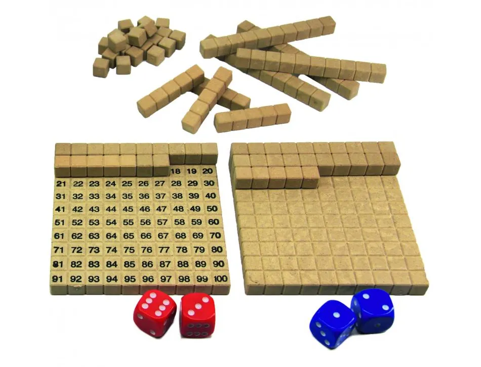 Jeux mathematiques wissner le tableau de 100 additions et soustractions 2 plateaux de centaines 22 reglettes 6