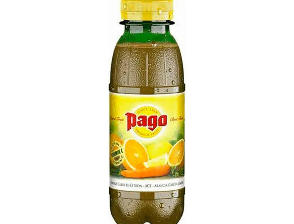Jus pago orange carotte citron nectar pet 33cl