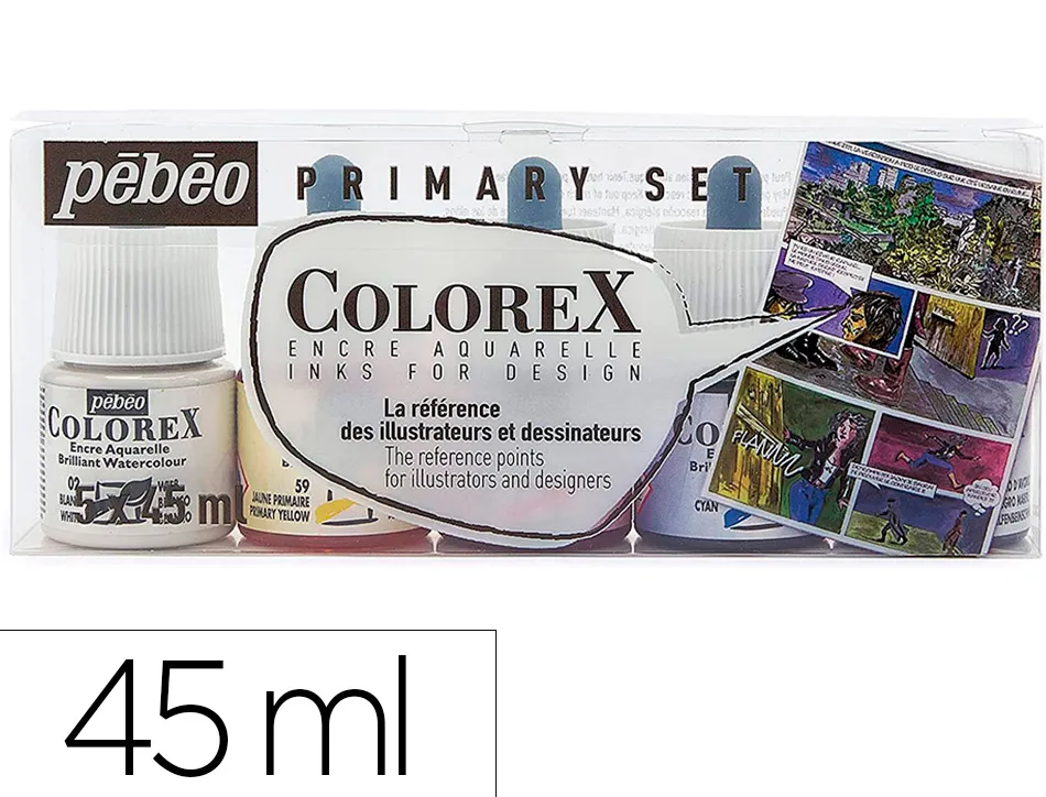 Kit colorex set 5x45ml primaire 5 encres