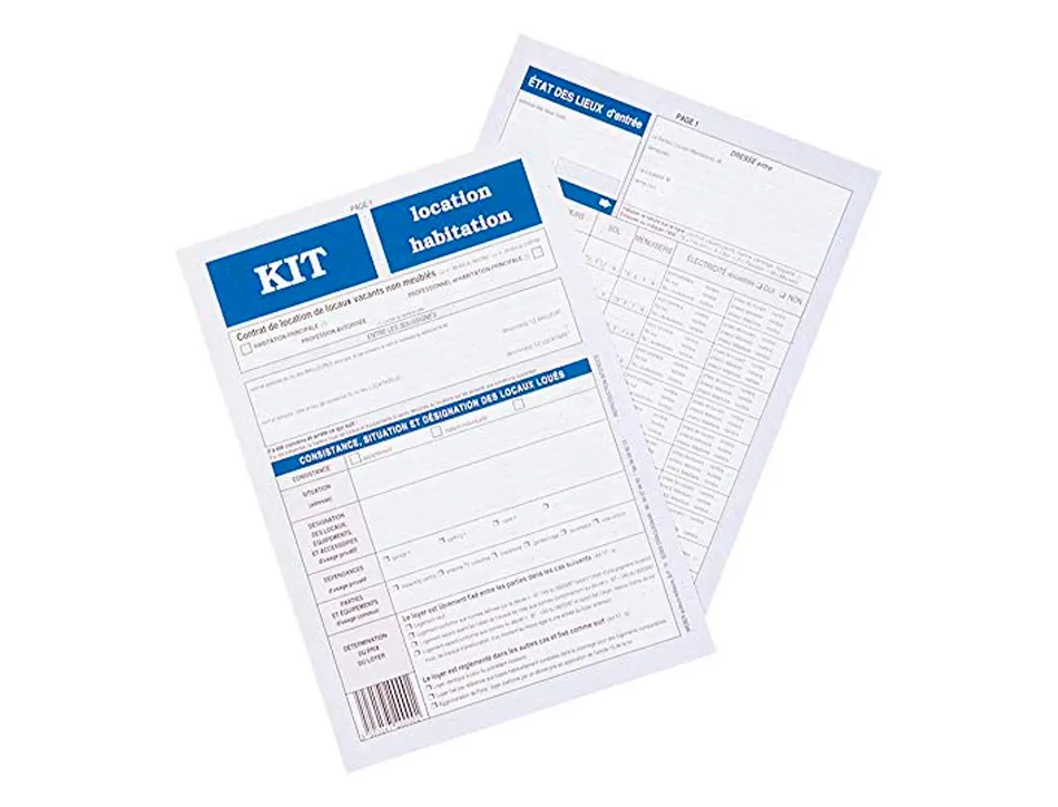 Kit contrat location habitation vide weber diffusion 8 pages location caution état lieux entrée et sortie