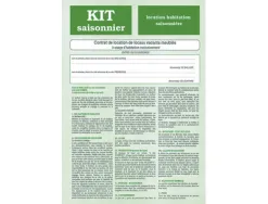 Kit contrat location meublée saisonnière weber diffusion 6 pages contrat descriptif inventaire
