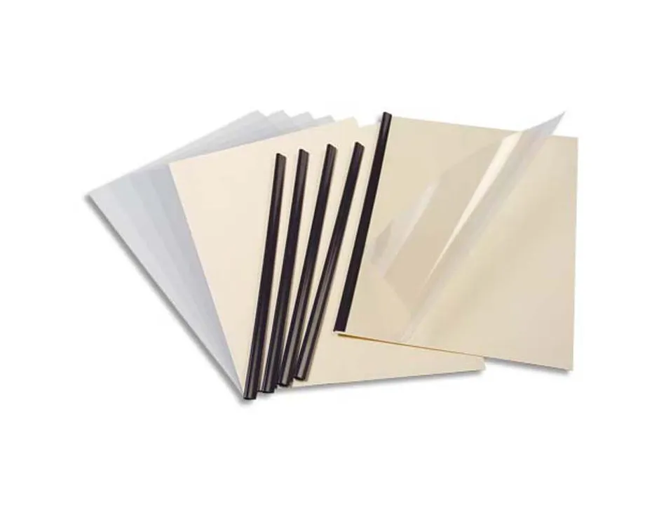 Kit de reliure manuelle exacompta pour 5 dossiers serodo coloris ivoire