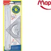 Kit de traçage géométrique maped spécial gauchers contenant règle équerre et rapporteur