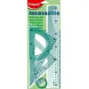 Kit de traçage maped flex 4 pièces 1 règle 30cm 2 équerres 45 degrés 60 degrés 1 rapporteur 180 degrés incassable