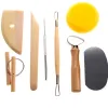Kit du potier 8 outils pour modeler et donner forme a la p te et argile avec trousse de rangement