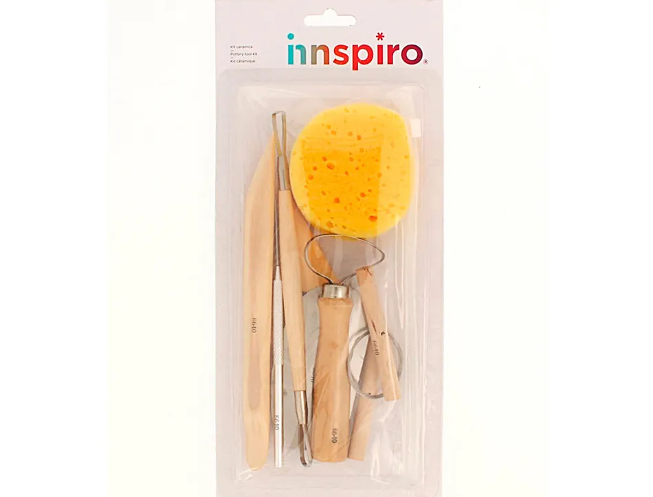 Kit du potier 8 outils pour modeler et donner forme a la p te et argile avec trousse de rangement