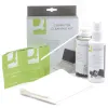 Kit nettoyage q-connect ordinateur flacon 150ml hfc airduster 10 sachets lingettes sèches/humides