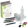 Kit nettoyage q-connect tableau blanc 1 flacon 250ml 4 marqueurs 10 aimants 1 brosse rechargeable 5 lingettes