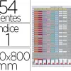 Kit planning nobo annuel 12 bandes 54 fentes indice 2 1000 fiches t 1 bande 54 fentes indice 1 100 fiches t 96x80cm