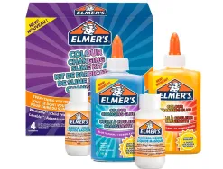 Kit pour slime changuement couleur elmer's colle /liquide magique /activateur slime bleu/violet et jaune/rouge