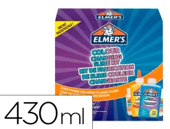 Kit pour slime changuement couleur elmer's colle /liquide magique /activateur slime bleu/violet et jaune/rouge
