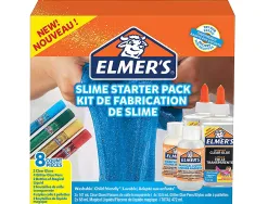 Kit starter elmers fabrication slime coloré 2 flacons de colle 5 glitters 2 liquides magiques