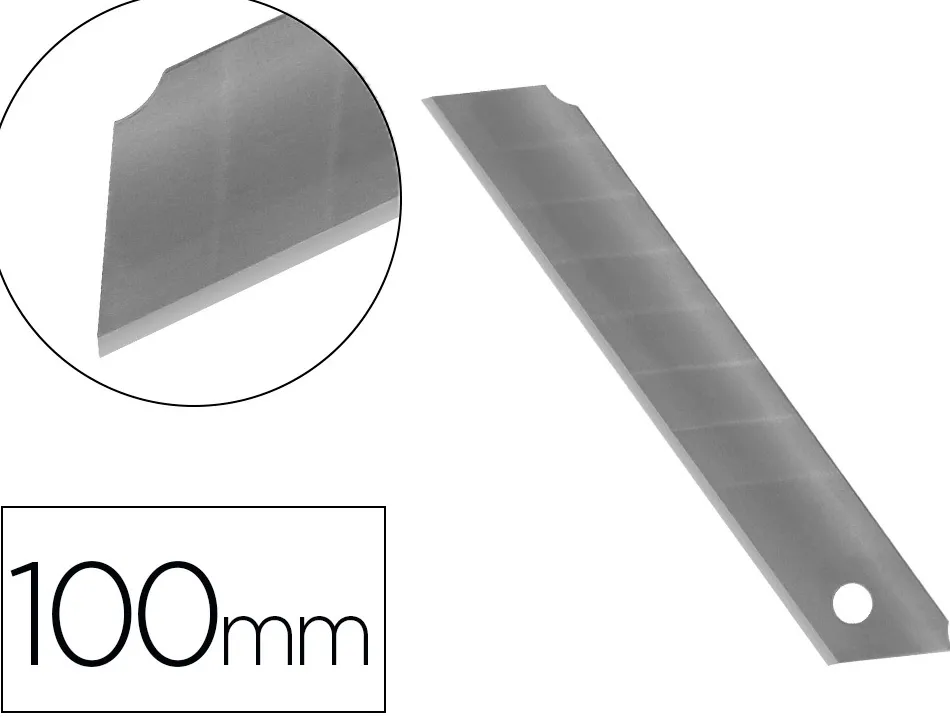 Lame 18mm de rechange q-connect pour cutters kf10632/kf10635/kf10937/kf10634 blister 12 unites