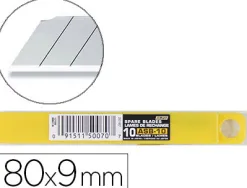 Lame rechange olfa cutter 9mm acier inoxydable étui 10 unités