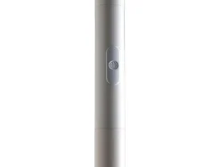 Lampadaire unilux led pryska metal laque et bois variateur 4000 lumen coloris blanc/hetre