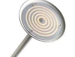 Lampadaire unilux led pryska metal laque et bois variateur 4000 lumen coloris blanc/hetre