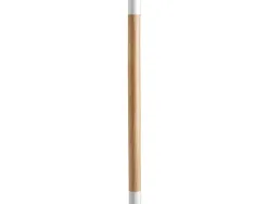 Lampadaire unilux led pryska metal laque et bois variateur 4000 lumen coloris blanc/hetre