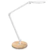 Lampe bureau led cep giant 3 articulations 2 bras 40cms socle bois coloris bois